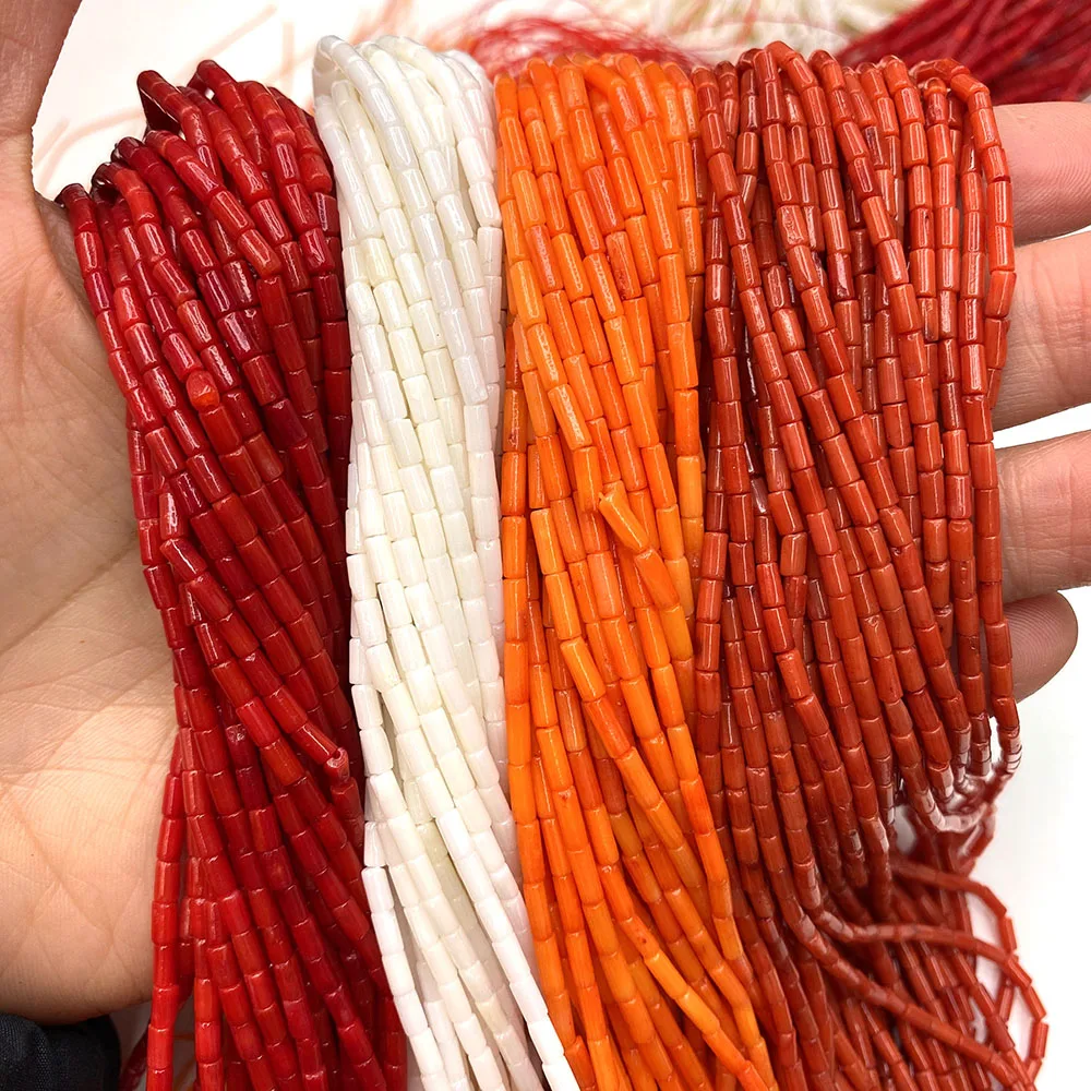 

Exquisite Coral Cylindrical Beads 2-6mm Multicolor Charm Fashion Jewelry Making DIY Necklace Earrings Bracelet Gem Accessories