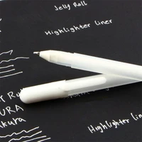 white ink 0 8mm gel pen unisex pen gift for kids stationery office learning student school supplies
