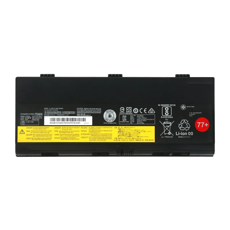 00NY490 00NY491 00NY492 Аккумулятор для LENOVO Thinkpad P50 P51 P52 SB10H45075 SB10H45076 SB10H45077 SB10H45078