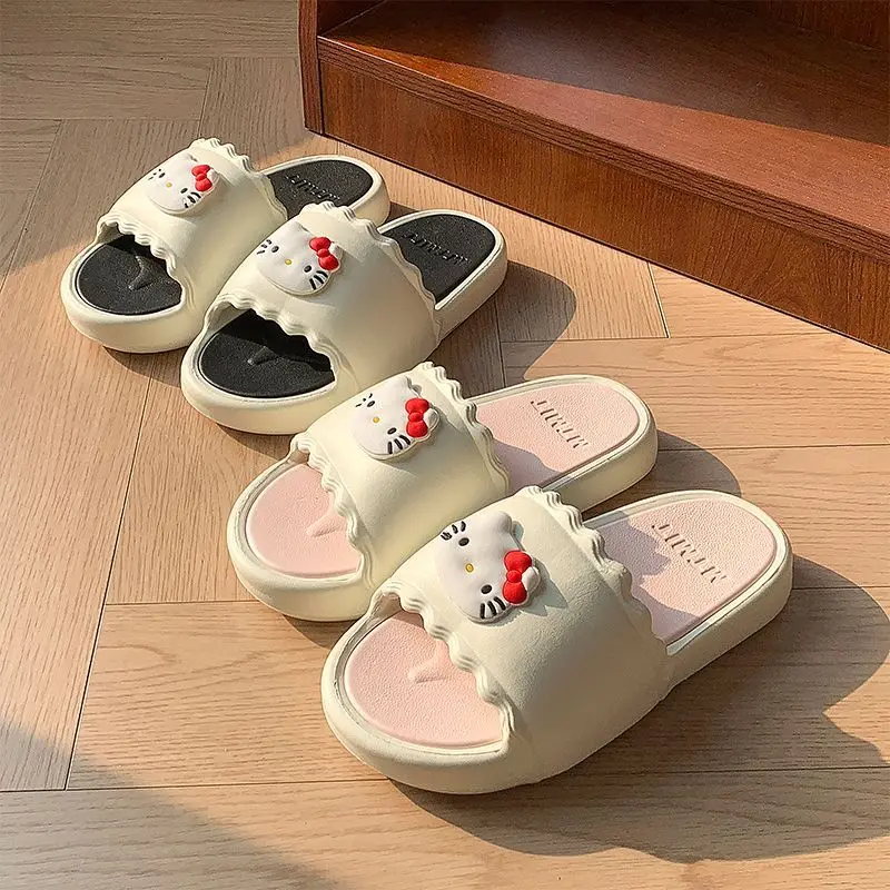 Женские тапочки Y2K Hello Kitty Manga милые легкие нескользящие туфли для ванной комнаты