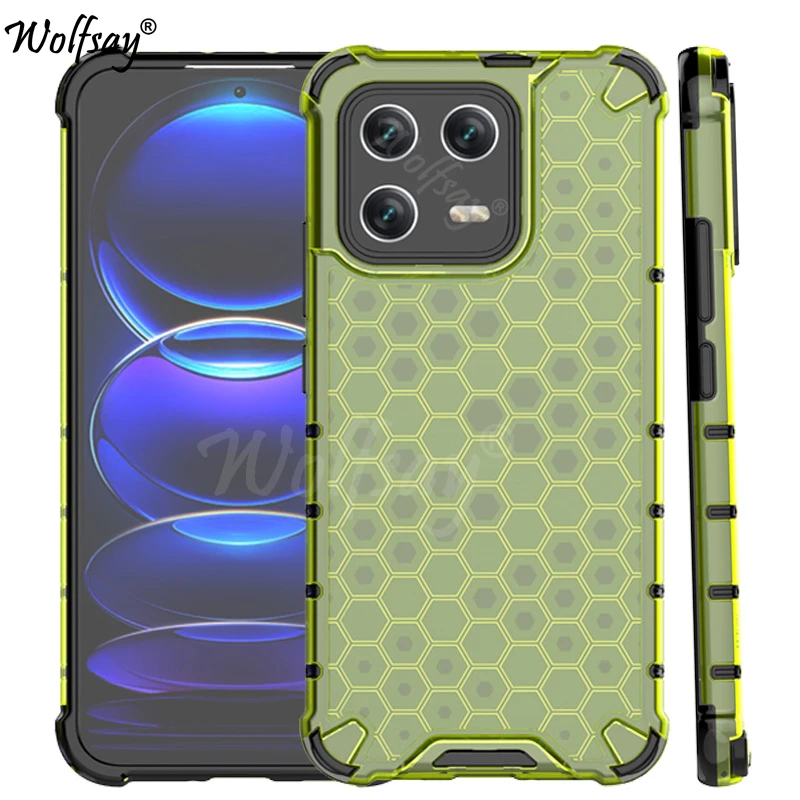 

Shockproof Transparent Case For Xiaomi 13 Bumper Honeycomb Armor Case For Xiaomi 13 Case For Xiaomi 13 12 Lite 12X 12S 12T Pro