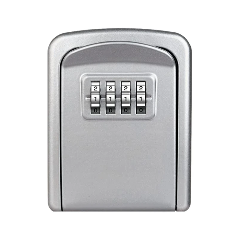 

Key Lock Box Wall Mounted 4 Digit Combination Lock Box For House Key Weatherproof Security Key Storage Lock Box