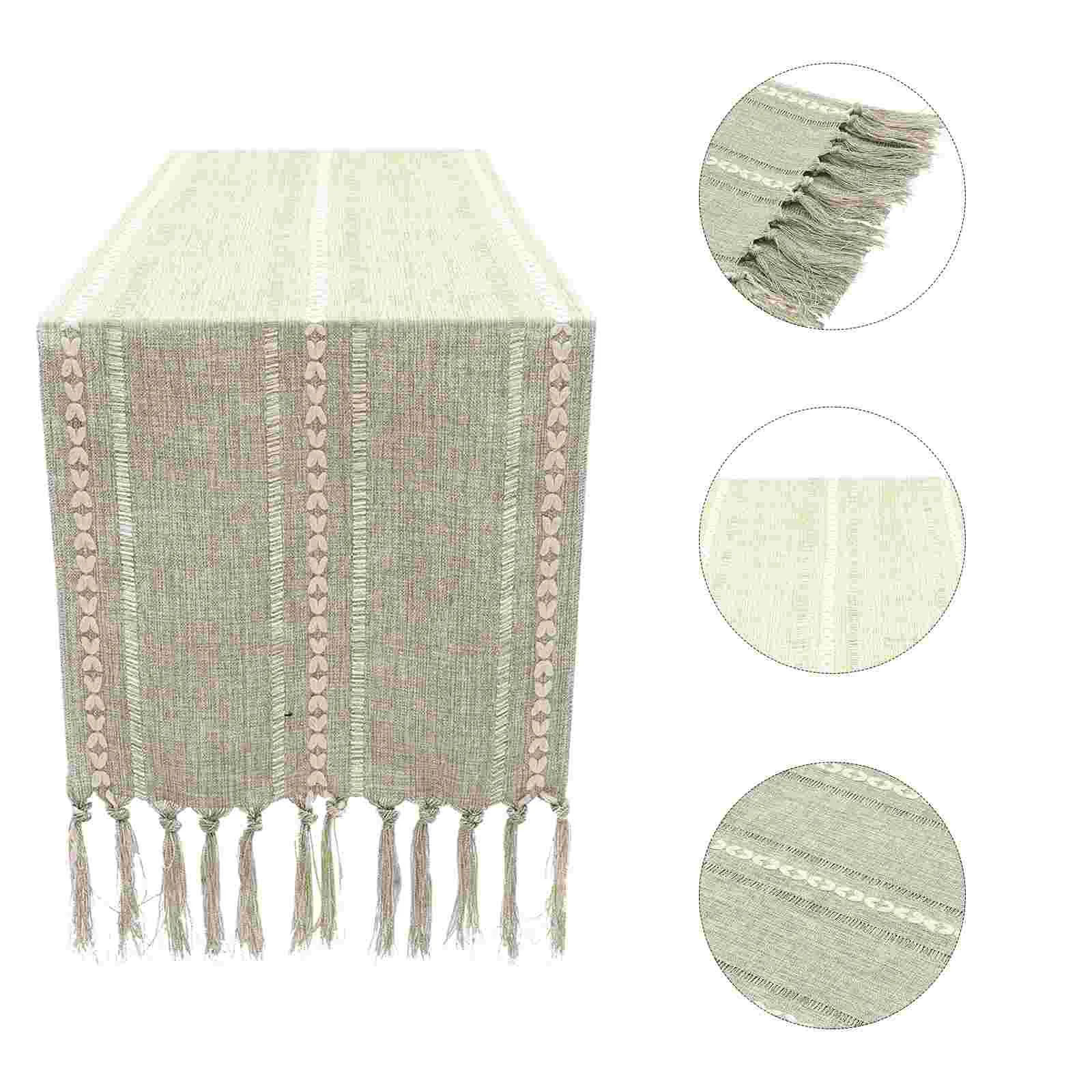 

Table Runner Partycloth Cover Favorsdecor Decorative Home Tassel Tablecloth