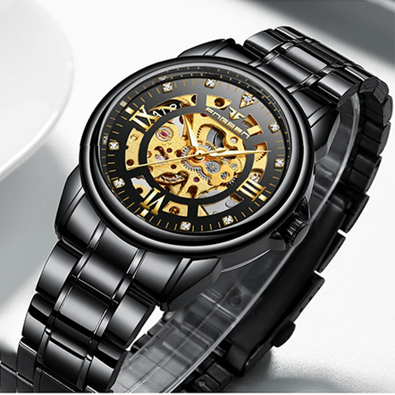 Часы FNGEEN Мужские механические брендовые водонепроницаемые деловые