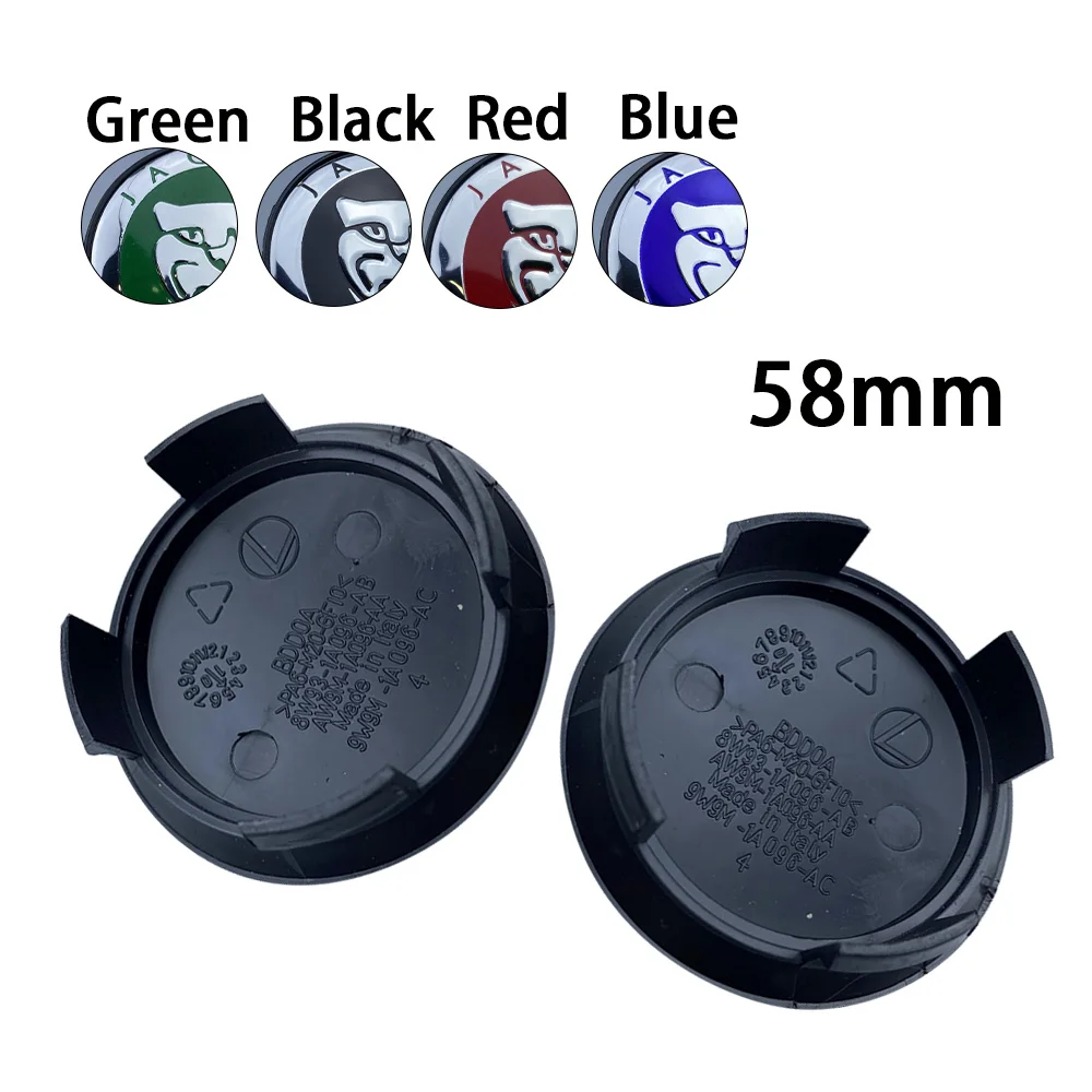 

4Pcs 58mm Car Wheel Center Hub Caps Covers for Jaguar XF XJ-S XJ-6 X-Type XE S-Type F-PACE F-Type XK8 XK XKR XFR Accessories