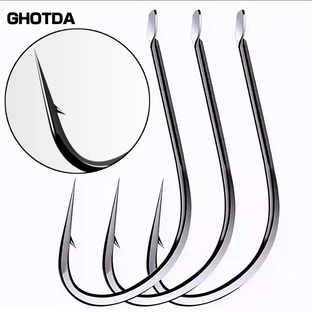 

100pcs/lot Fishing Hooks Set Carbon Steel Single Circle Hook Fly Fishing Dip Barbed Carp Hooks Sea Fishing Accessories