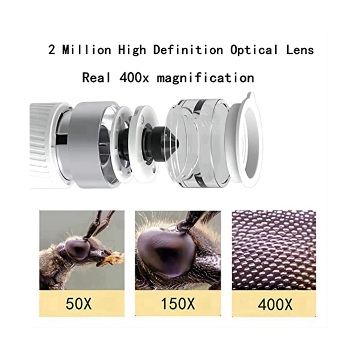 Беспроводной лабораторный Ручной цифровой микроскоп портативный с Wi-Fi и USB