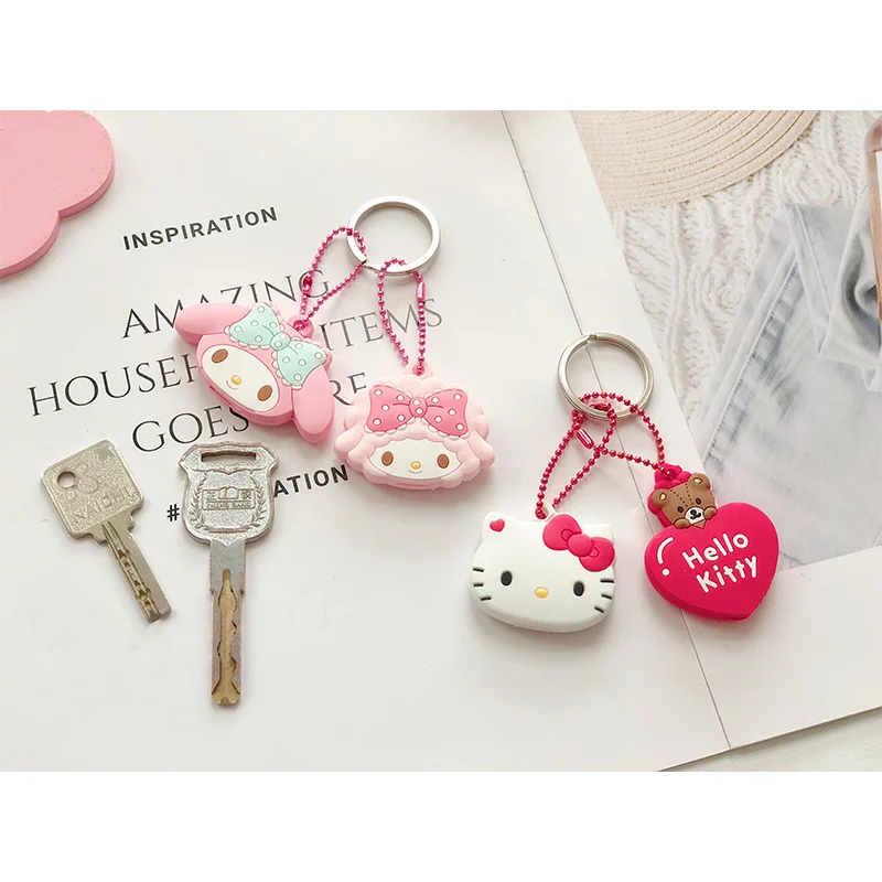 Sanrio Kawaii Cartoon Anime Key Case My Melody Hello Kitty Key Chain Pendant Accessories Cute Beauty Decoration Girls Gift