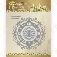 christmas wall clock metal craft cutting die diy scrapbook paper diary decoration card handmade embossing new product 2022