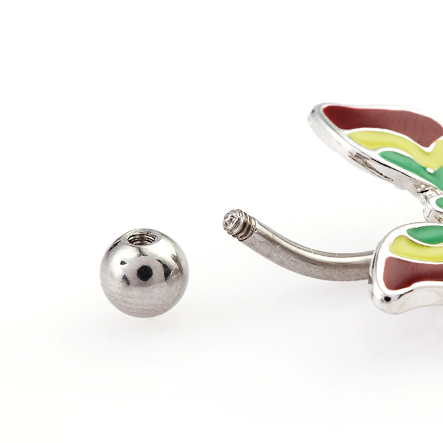 Женский пирсинг пупка в форме бабочки ювелирное изделие из нержавеющей стали 1