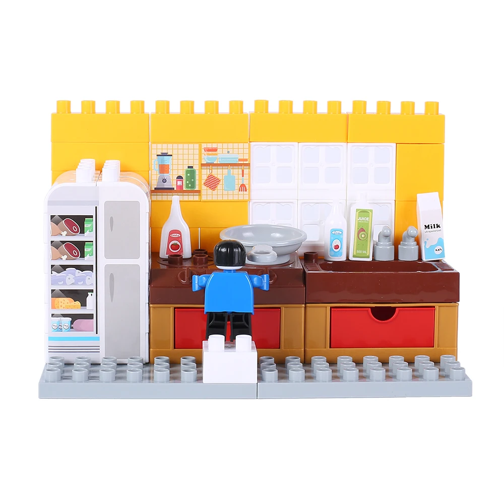 

Goldkids 63pcs Tote Bag Kitchen Theme Small Building Blocks