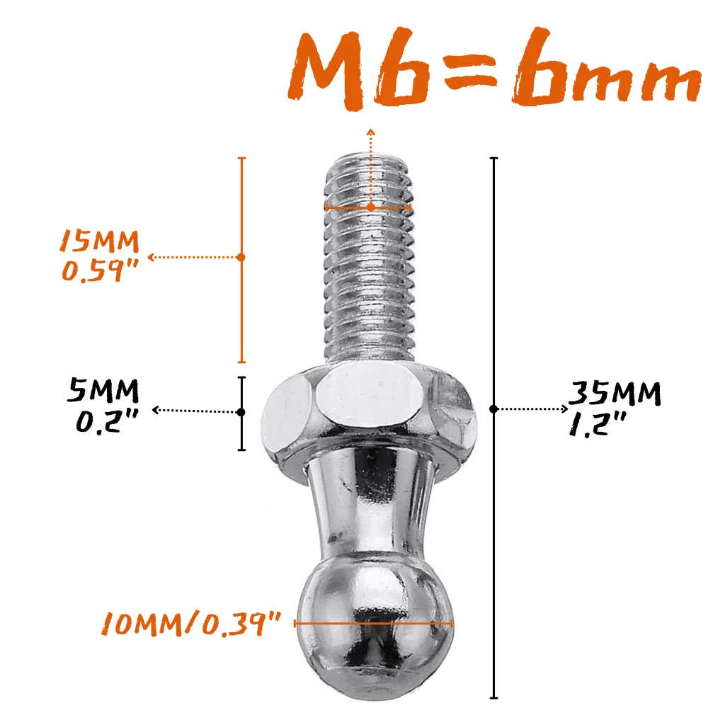 

4 шт. Шариковые болты M6 M8 из нержавеющей стали и железа
