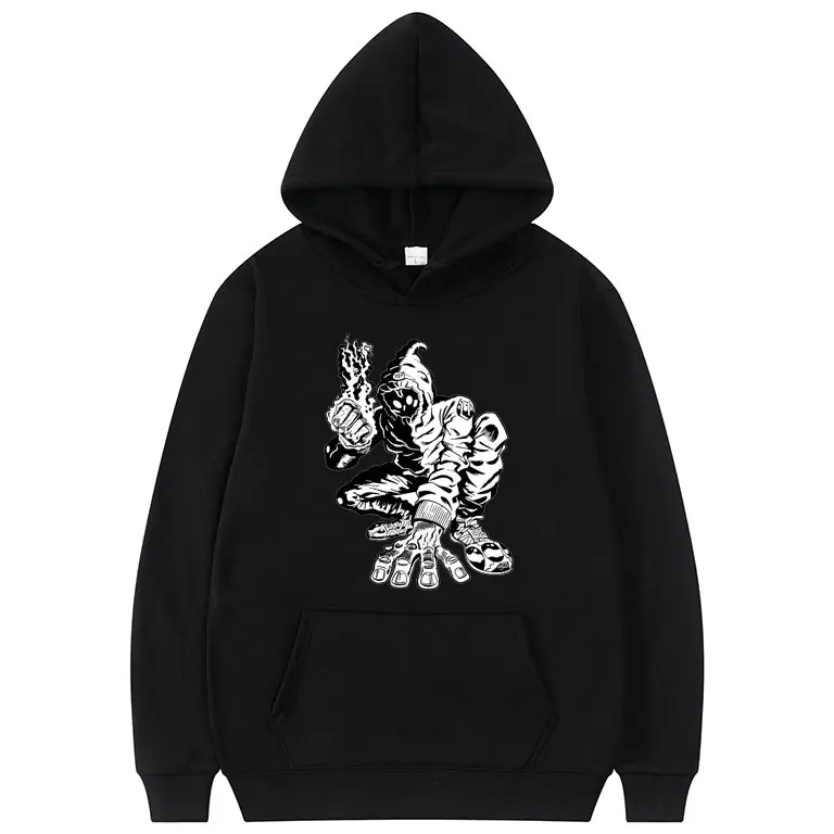 

Denzel Curry Unlocked Album Print Hoodie Man Kpop Hoodies Men Women Fashion Hip Hop Oversized Streetwear Male Black Sweatshirt