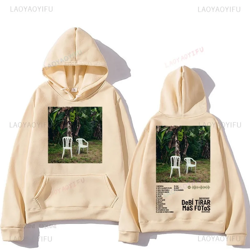Новый альбом Debí Tirar Más Fotos DTMF толстовка с рисунком Bad Bunny модные толстовки Ropa Hombre