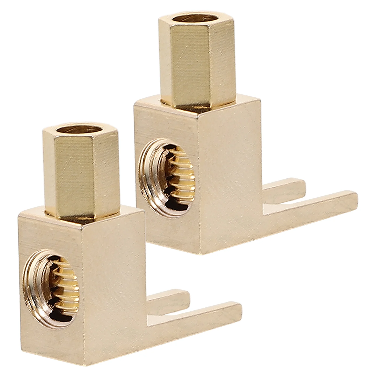 

2 Pcs Right Angle Banana Plug Adapter Clip Plugs Speaker Wire Clips Pure Copper