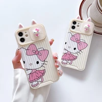 sanrio hello kitty frog cartoon creative phone case for iphone 13 12 11 pro max xr xs max x 8 7 plus anti drop cover girl gift