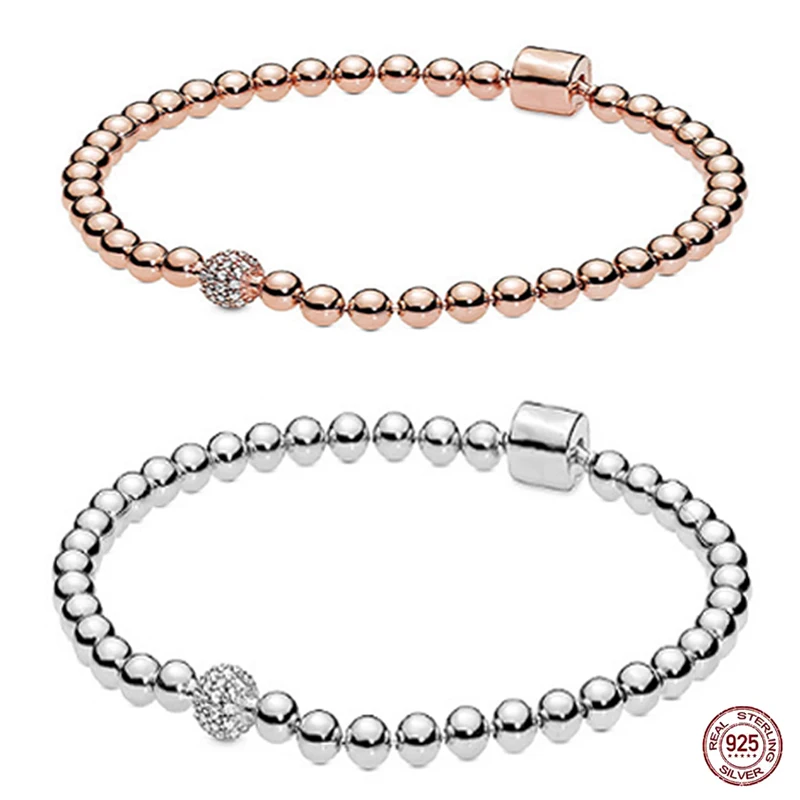 

Модные шармы-бусины из стерлингового серебра 925 пробы под розовое золото, Змеиный браслет, оригинальный дизайн, изысканный стиль, классические украшения