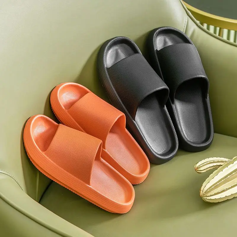 YOROUUP Thick Bottom Sandals Women Slippers Casual Indoor Bedroom Slippers Non-slip Bathroom Sandals Men Soft Soled Shoes Male