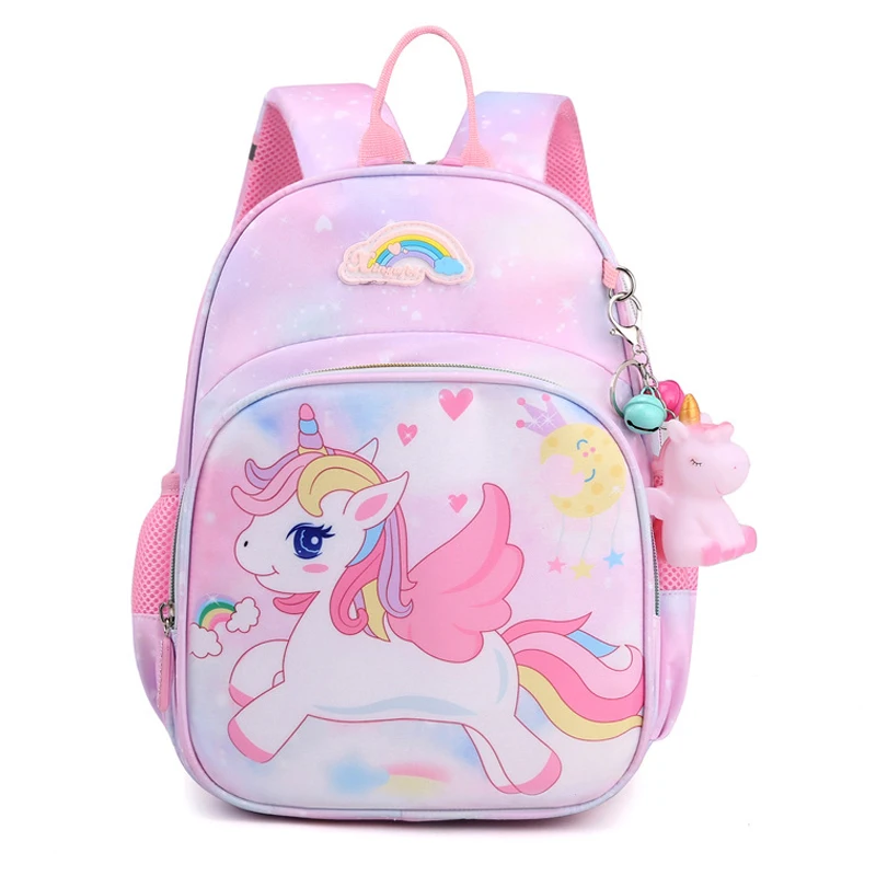 new kindergarten backpack school bags for girls baby pink princess unicorn satchel waterproof bag orthopedic fashion school bags