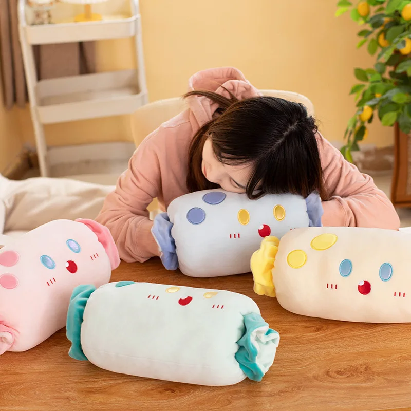 

Creative Cute Candy Money Plush Intervene In Warm Hands Cover Office Students Sleep Nap Pillow Pillow Pillow Throw Pillows