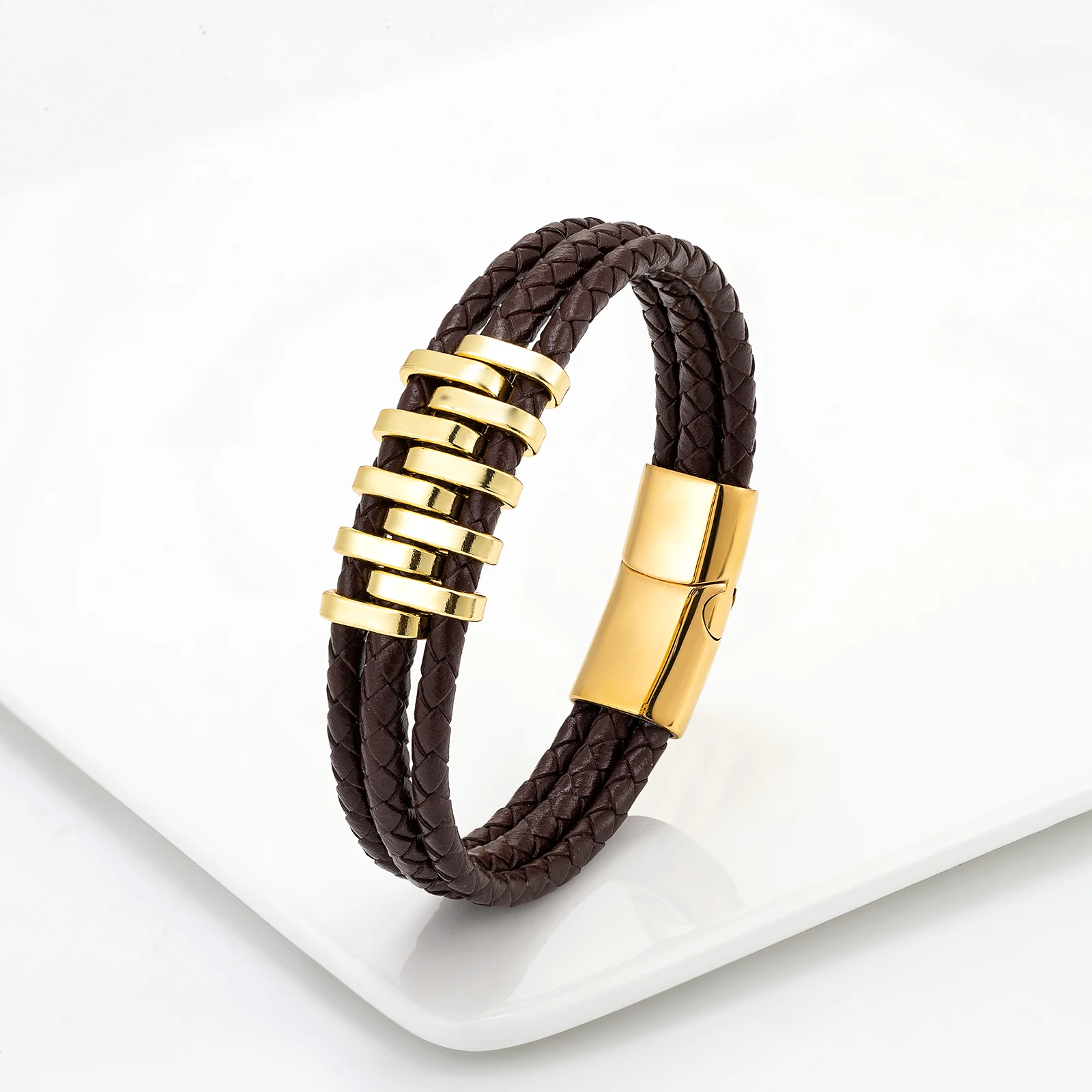 Мужской браслет из нержавеющей стали в европейском и американском стиле панк 10