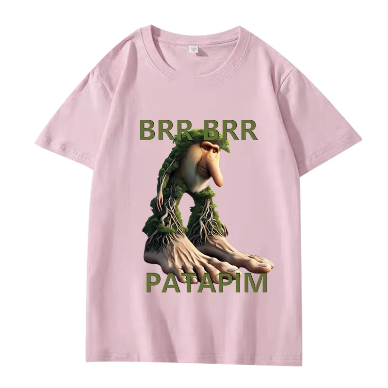 Brr Patapim футболка забавная итальянская Brainrot Meme с графическим рисунком для мужчин и