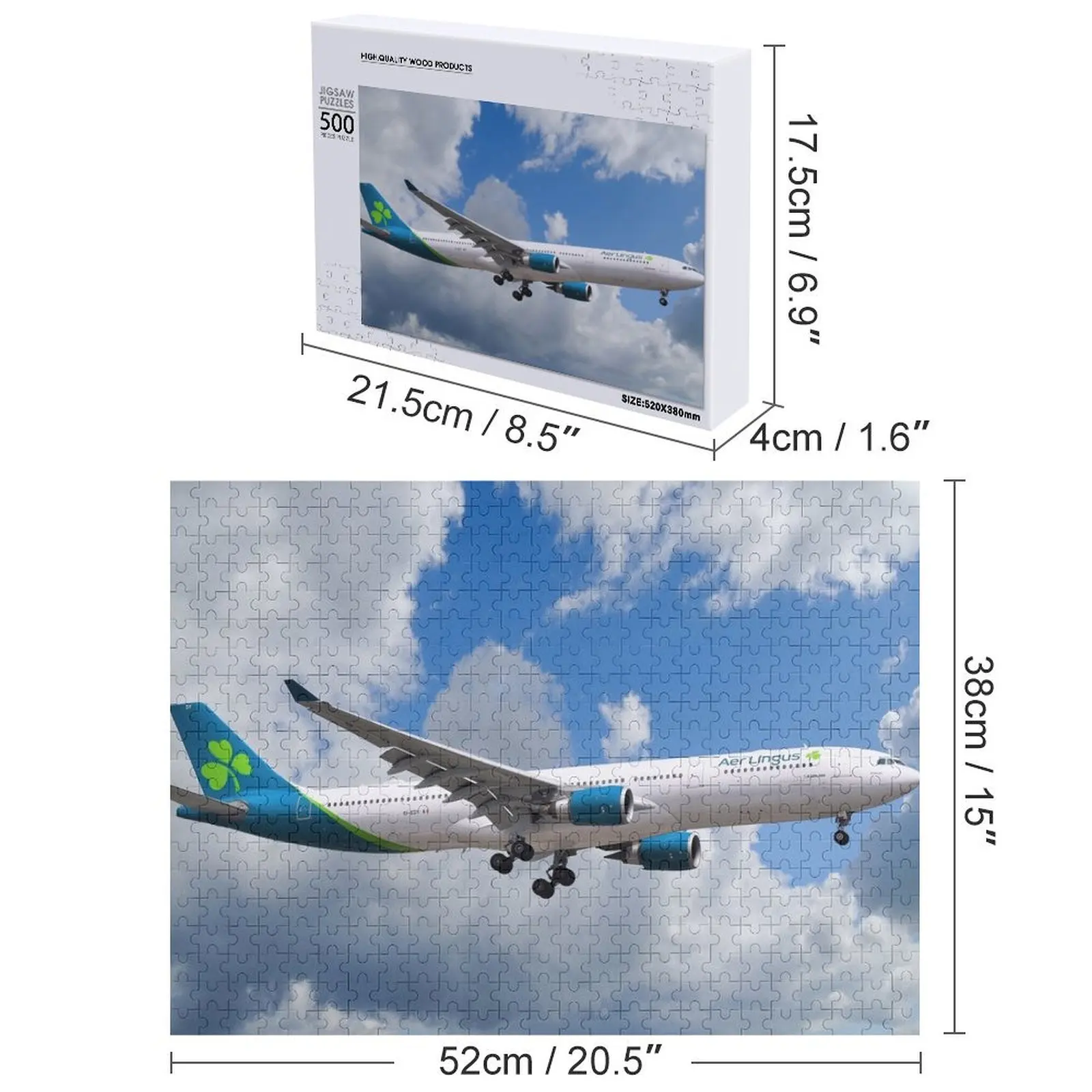 Фото Пазл Aer Lingus A330, деревянные коробки, кусочки головоломки для взрослых, персонализированные для детей, пазл №4