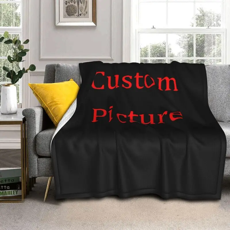 

Custom Premium Throw Blanket Print on Demand Sherpa Blankets for Sofa Customized DIY Plush Thin Quilt Dropshipping