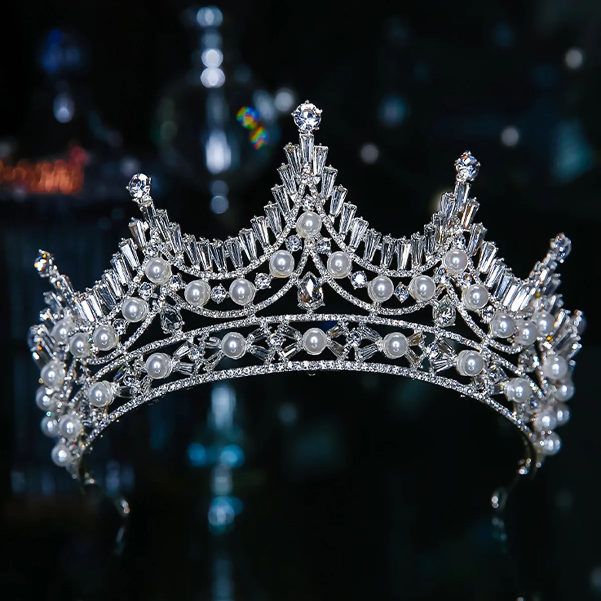 

Wedding Crown Hair Jewelry Bridal Headpiece Woman Baroque Rhinestones Crystal Tiaras Bride Party Crowns Hair Accessories Venda