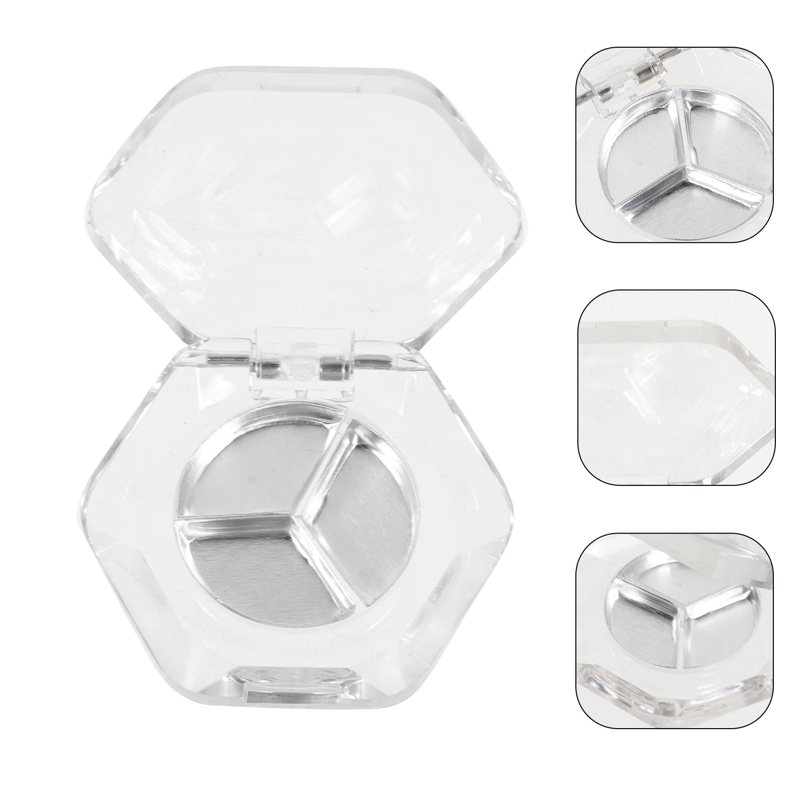 8 шт. кастрюли для теней век шестигранные многоразовые контейнеры косметики