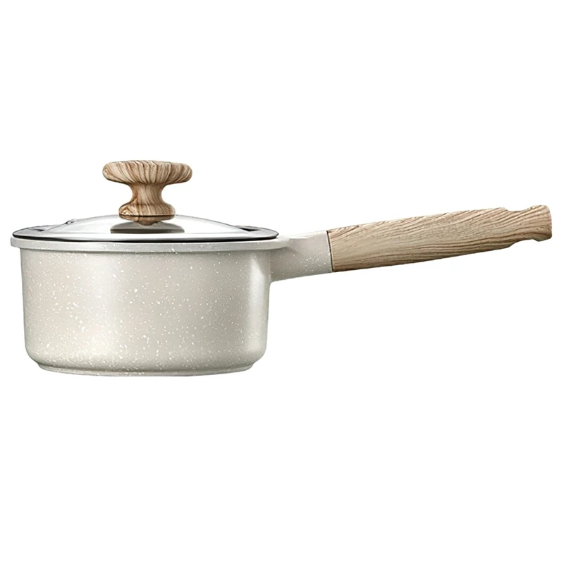 

Каменная антипригарная сковорода Maifan, бытовая кастрюля для молока из алюминиевого сплава с крышкой, кухонная плита, универсальная посуда