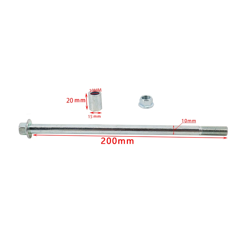 

10 12 мм 200 мм/245 мм/270 мм + 3 Распорки, передняя задняя ось для велосипеда-внедорожника 70cc 90cc 125cc 140cc 200cc 250cc