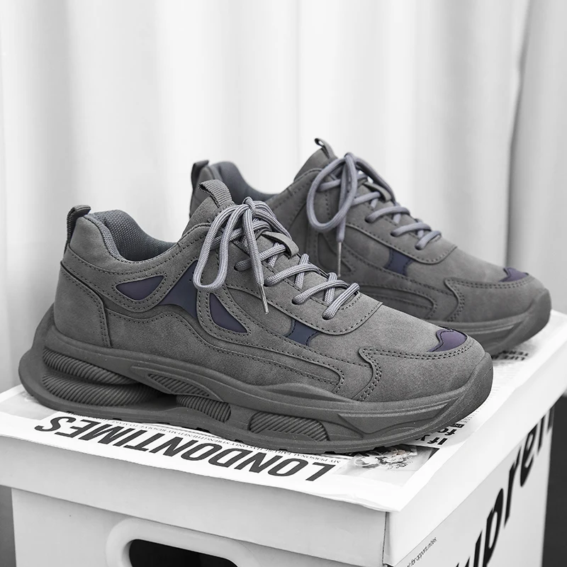 Мужские повседневные кроссовки зимняя уличная спортивная теплая плюшевая