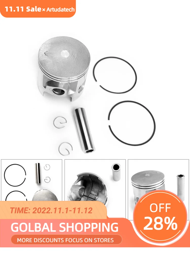 

Artudatech STD 66mm Piston Kit For Yamaha DT175 MX175 YT175 1974-1982 DT MX YT 175
