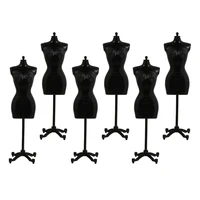 6pcs dress form mannequin model clothing display stand miniature sewing clothes show supports holder for home shop girl