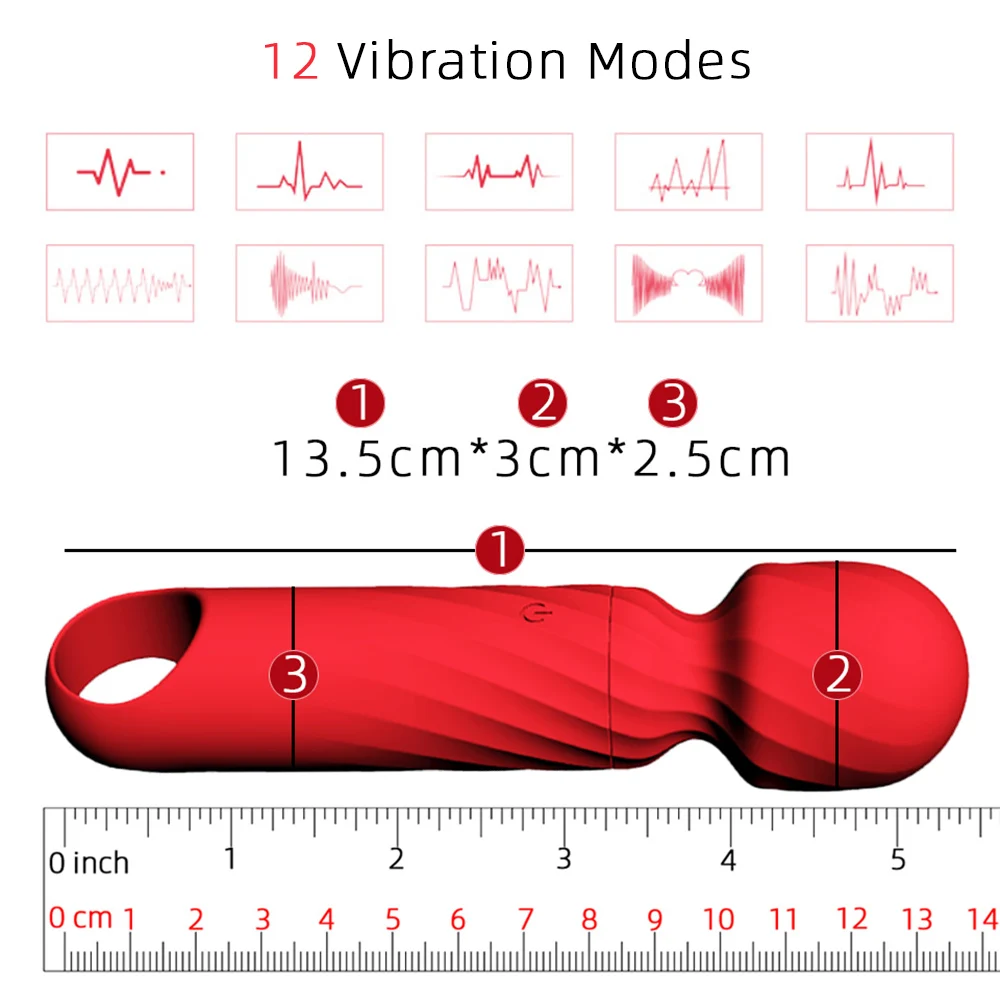 Мини-вибратор для точки G 12 режимов стимуляция Вагины и клитора Женская мощная