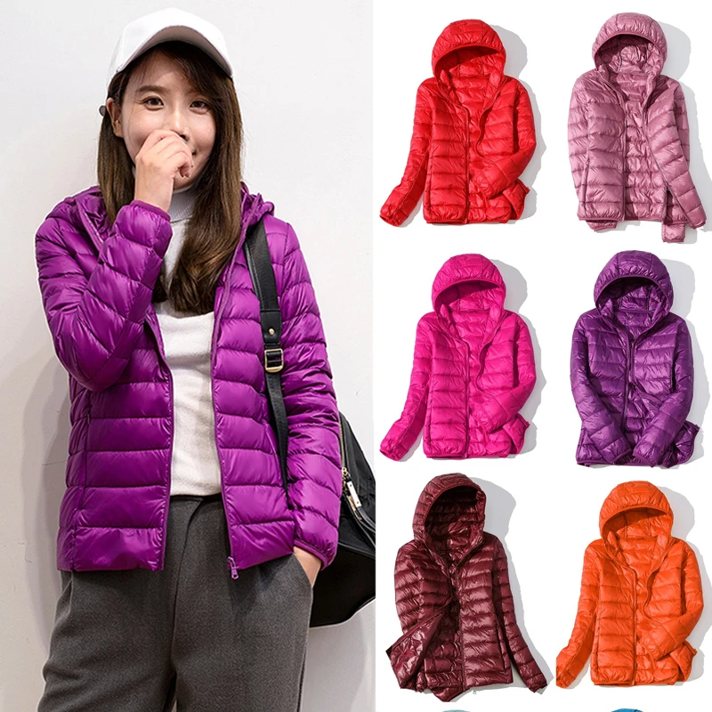 White Duck Down Jacket Women Autumn Winter Warm Coat Lady Ultralight  New Brand 90% Duck Down Jacket Female Windproof Parka