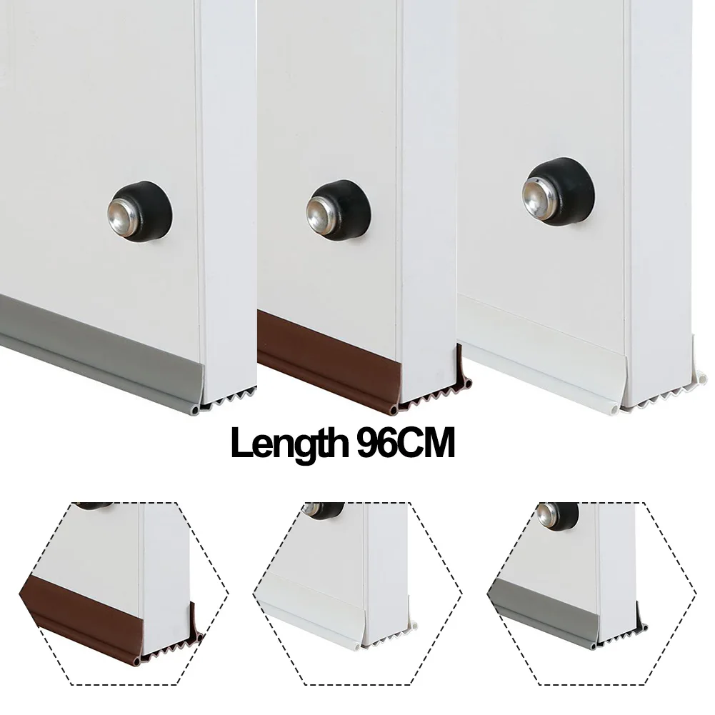 

Waterproof Seal Strip Draught Excluder Stopper Door Bottom Guard Double Silicone Rubber Seal Dustproof Soundproof Strips