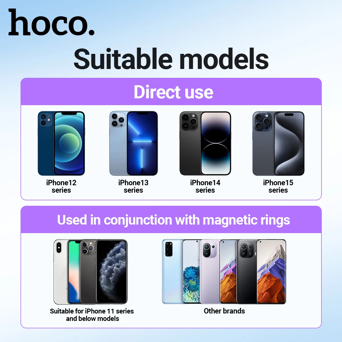 HOCO GT3 Кожаный кошелек Magsafe с магнитным держателем для карт чехол iPhone 16 15 14 Plus 13 12 Pro