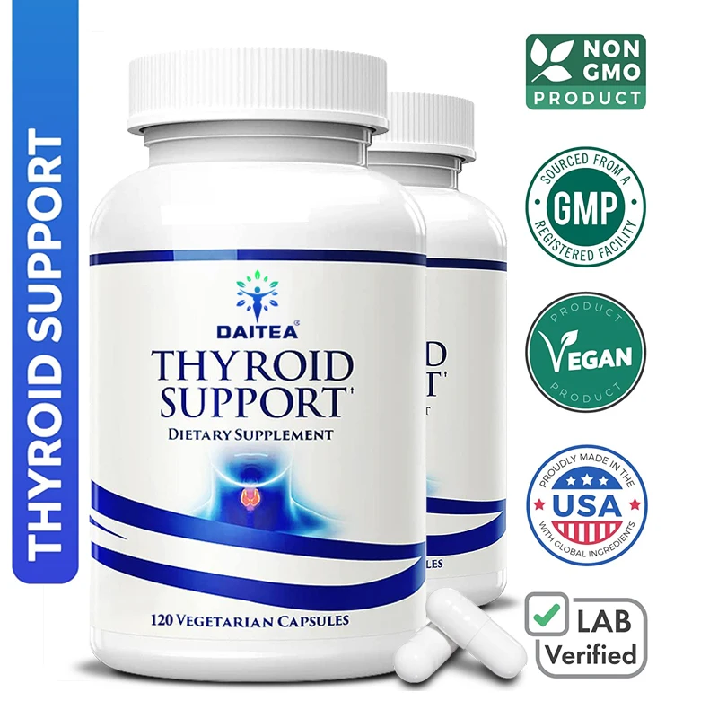 

Supports Healthy Thyroid Function - Boosts Energy Levels, Focus and Memory Supplements Vitamin B12, Zinc, Selenium, Ashwagandha
