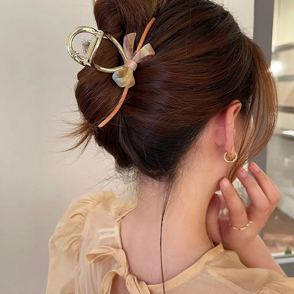 

Acetate Bow Hair Claw Women Hair Clips Ins Large Bowknot Pearl Shark Clip Ins Hairgrips Gift Party Rhinestone Crab Claw Headwear