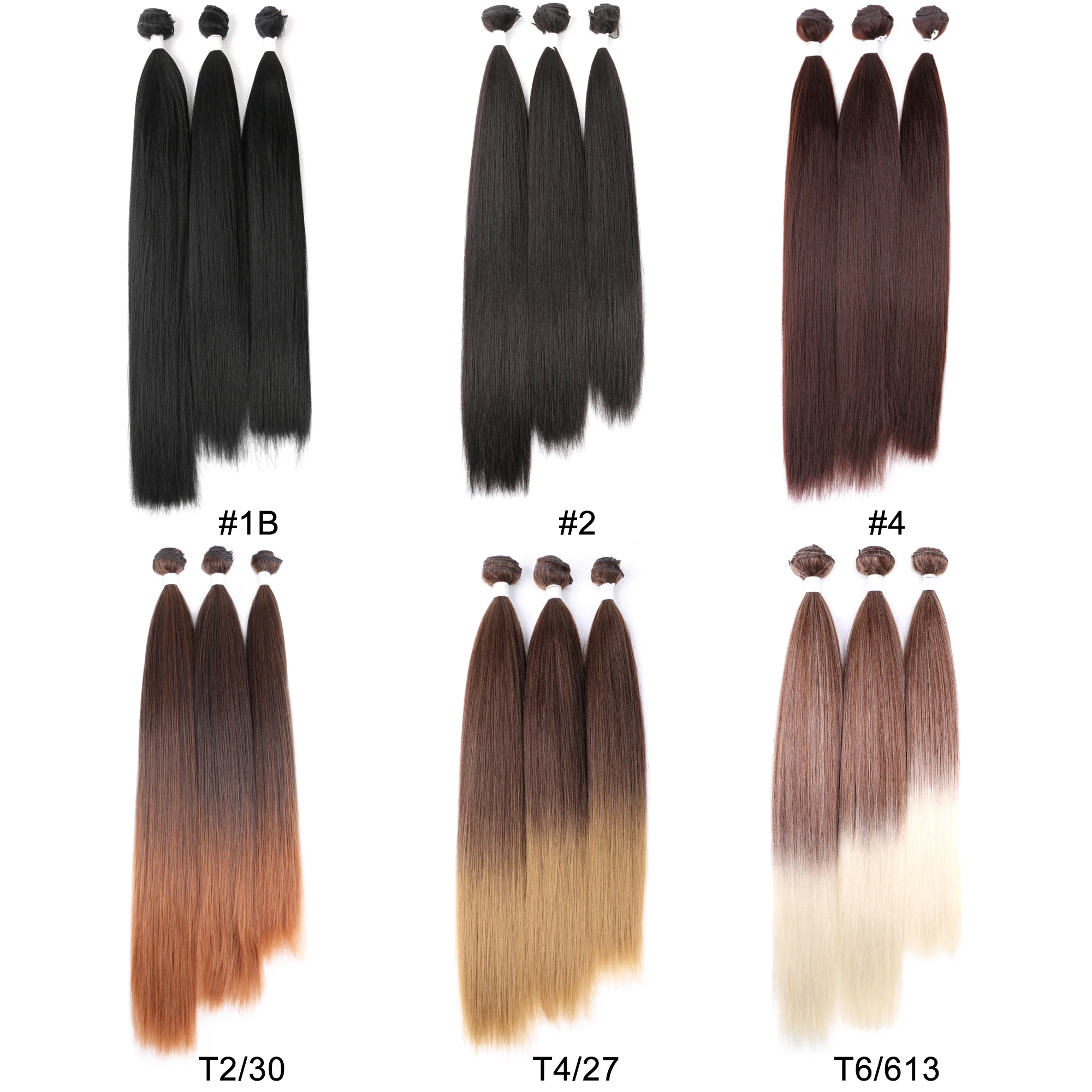 Синтетические Искусственные накладные волосы Yaki 22 24 26 дюймов для наращивания