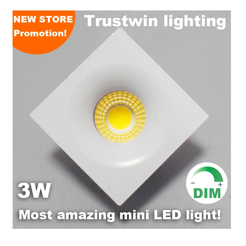 Гарантия 110 В 120 220 240 затемняющий светодиодный точечный светильник COB квадратный