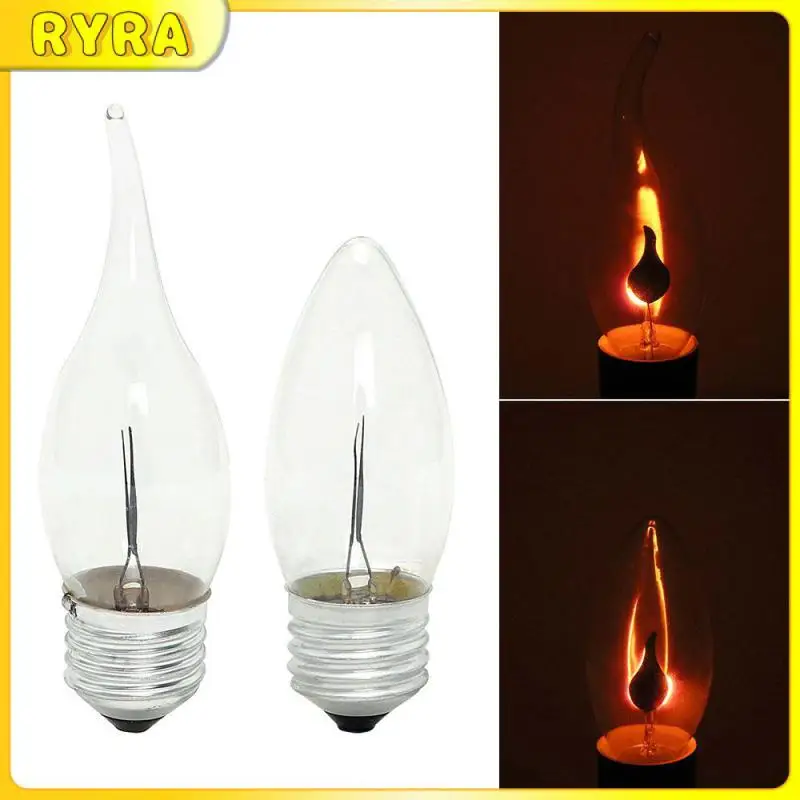 

New Retro Edison Filament Light Bulb 3W E27 E14 LED Light Bulb Tungsten Novel Candle Tip Lamp Flame Lamp Incandescent Home Decor