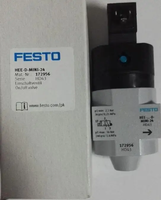 FESTO безопасный пусковой клапан для источника газа HEE-3/4-D-MIDI-24 172947 в наличии.