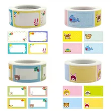 250pcs Name Labels Stickers 2.5*4.5cm Book Label Items Marked Cartoon Blank Sticker School Child Stationery Classification Tags
