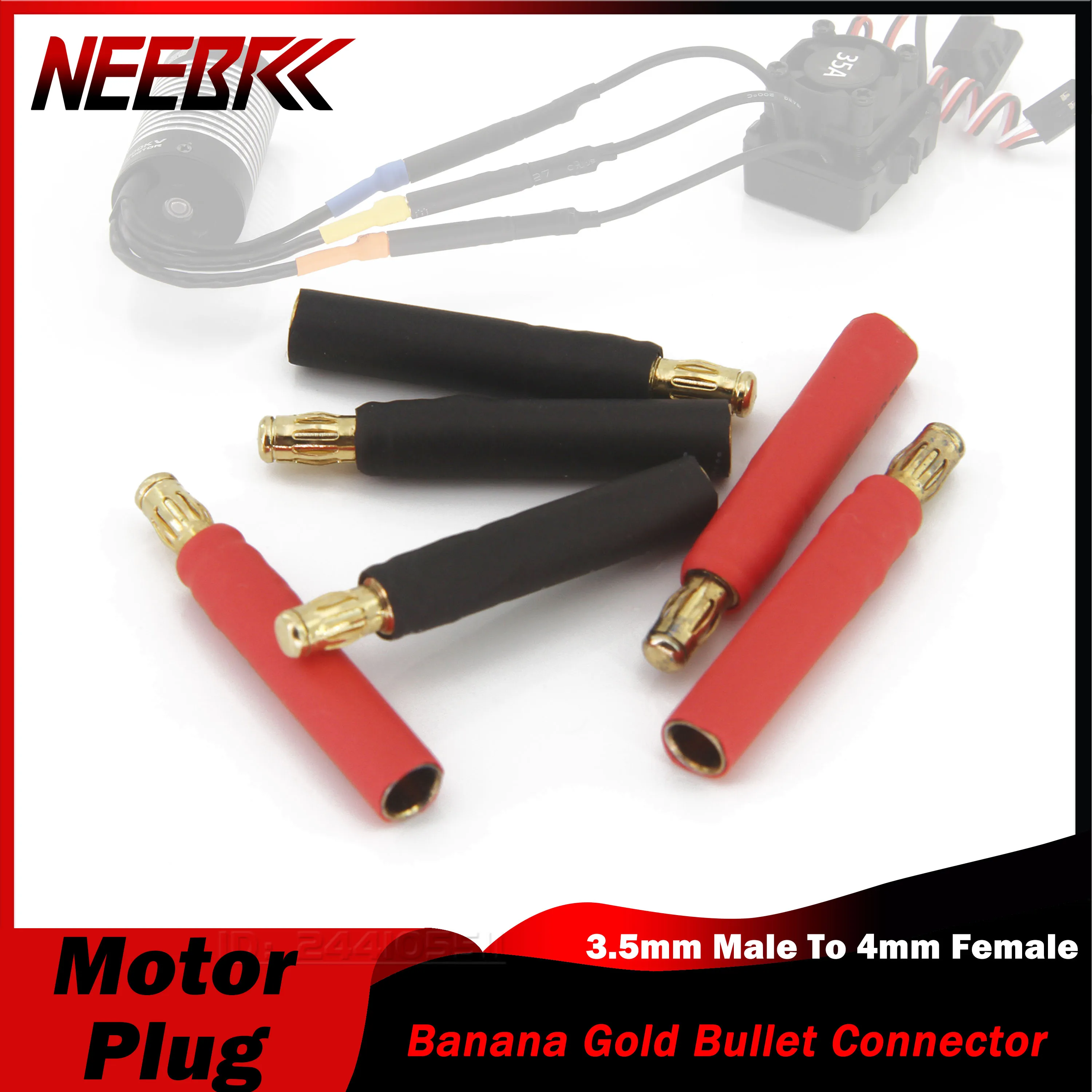 Адаптер двигателя 3 5 мм папа на 4 мама ESC Разъем типа банан Беспаечный