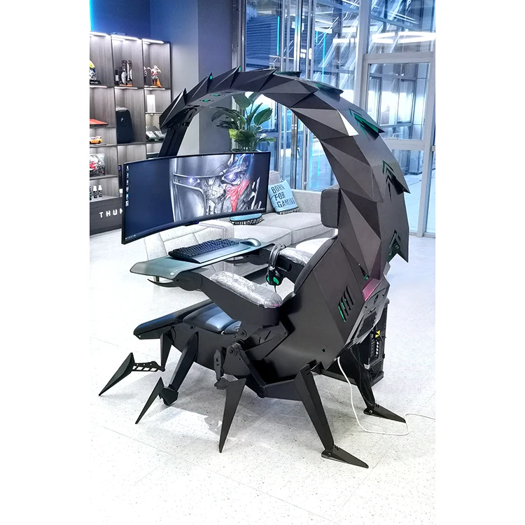 Фото Игровое кресло Cluvens Scorpion: лучшая цена, эргономичная поддержка, для 1-3 мониторов, тип Iw-sk, регулируемое, высококлассное, высокотехнологичное №2