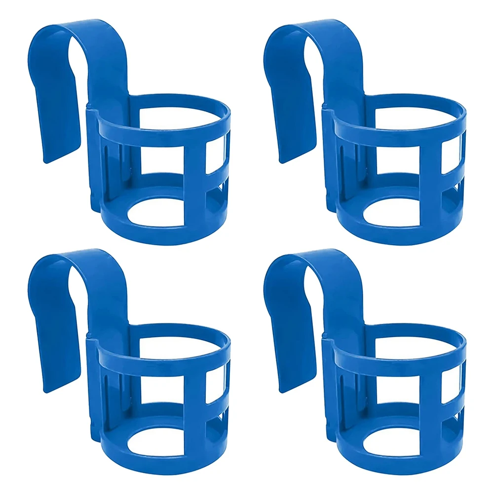 

4PCS Plastic Water Cup Hanging Holder Swimming Pool Container Hook for Pool Side Drinks Beer Storage Shelf,Round