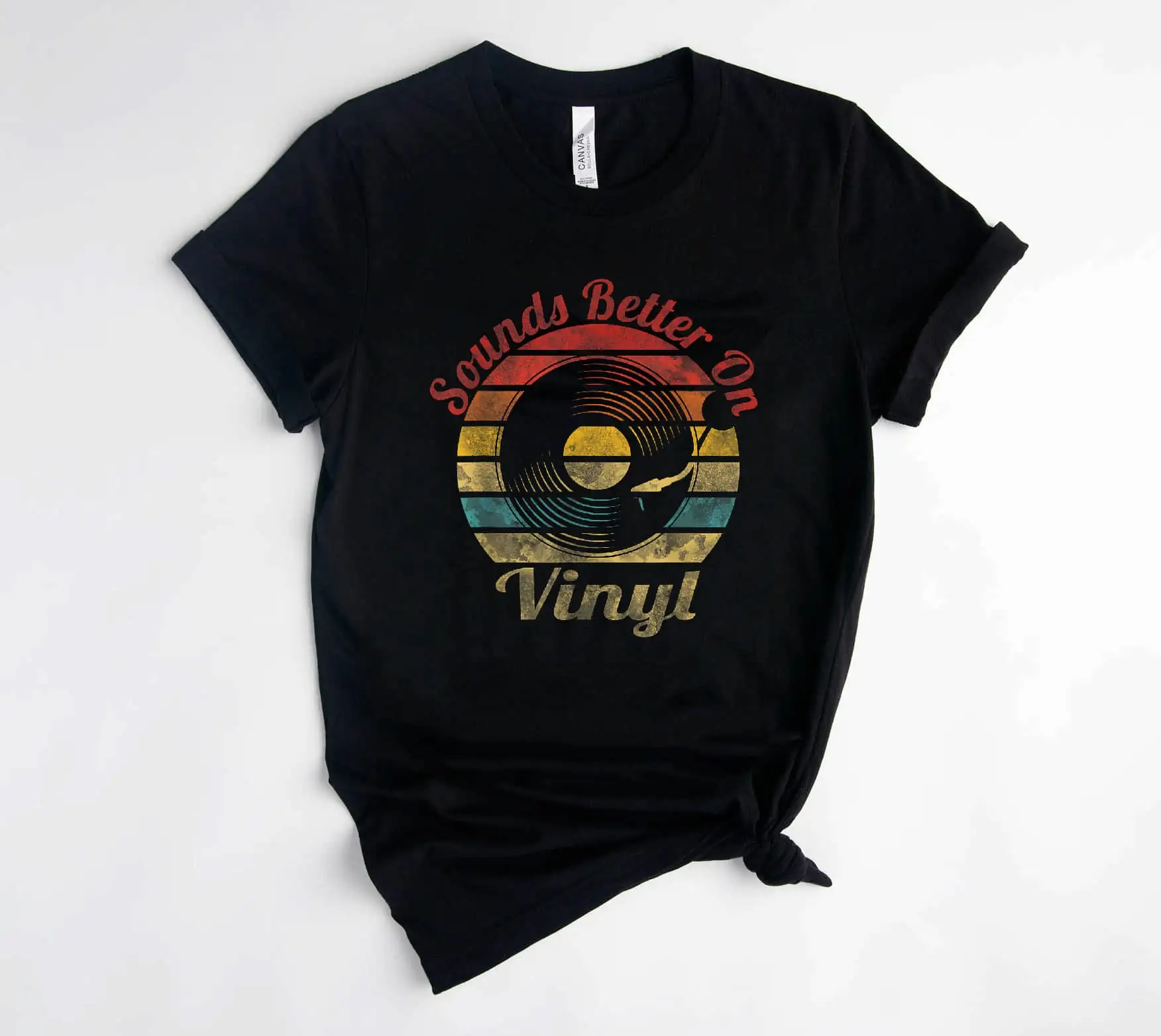 Винтажный Виниловый проигрыватель записей в стиле ретро футболка B09HVCPFLC